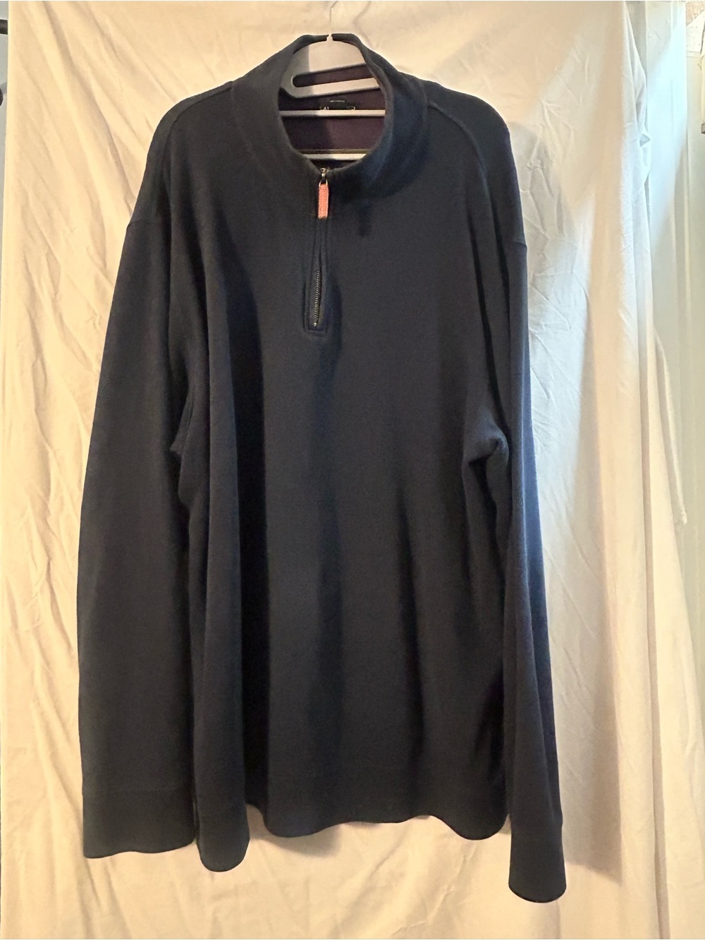 Lands' End Navy Quarter-Zip Pullover Sweater